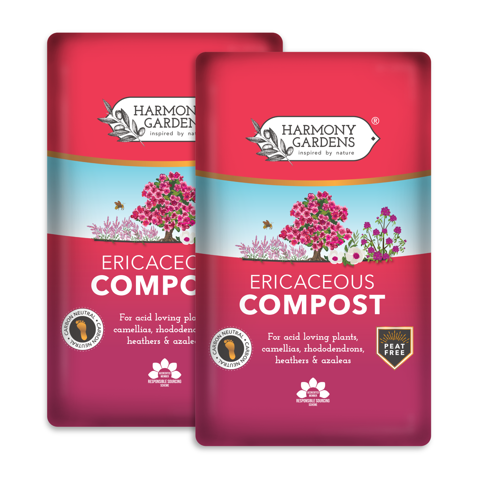 Harmony Gardens Ericaceous compost 40L x 2 Harmony Gardens Carbon Neutral
